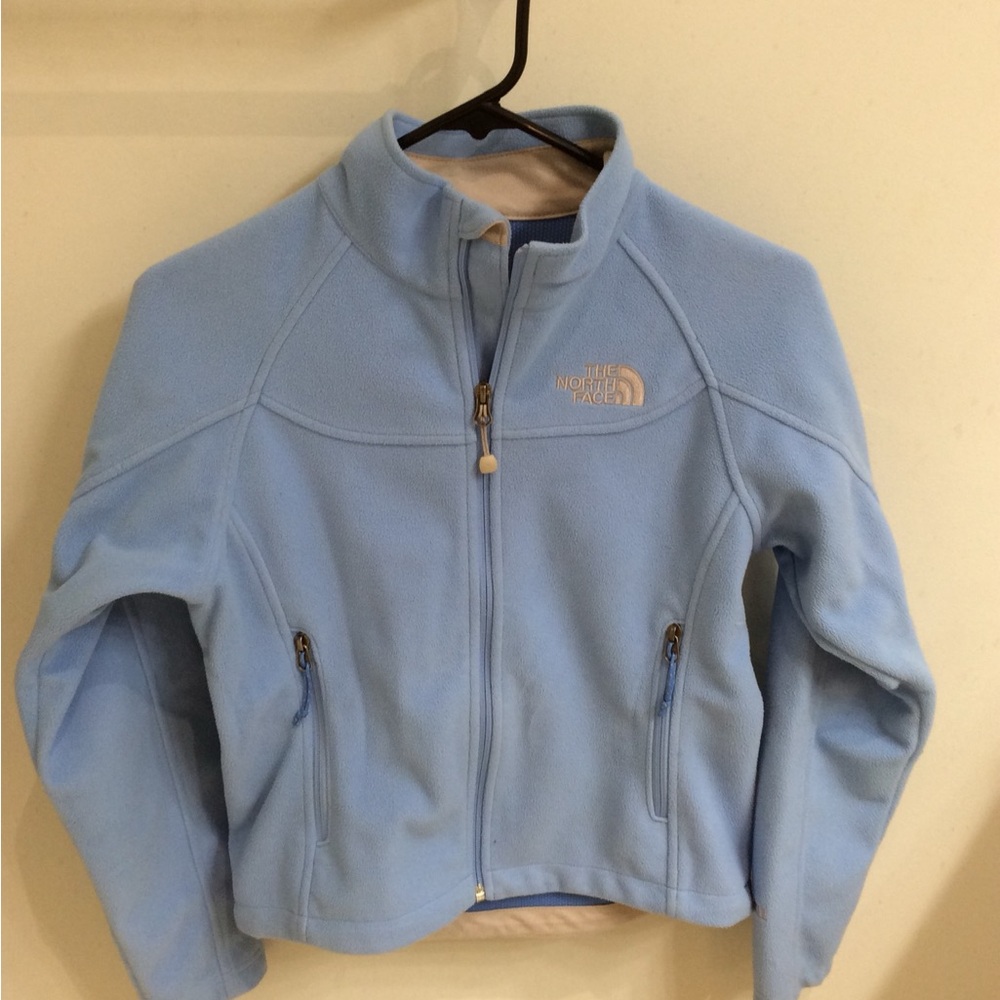 The North Face Blue and Cream Fleece Jacket